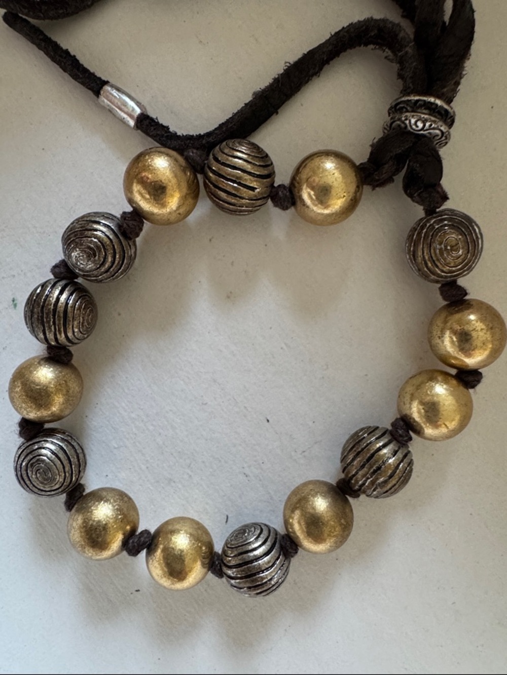 LUCKY BRAND Mixed metal Beaded Bracelet and earrings. NWT - Picture 6 of 6